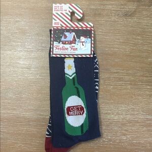 NWT Festive Fun Men’s Novelty Socks Get Merry